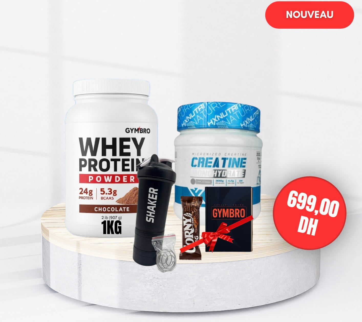 1KG Whey Protein+ 1 Creatine Hx 300G+ Shaker+ Granola Bar+Ebook