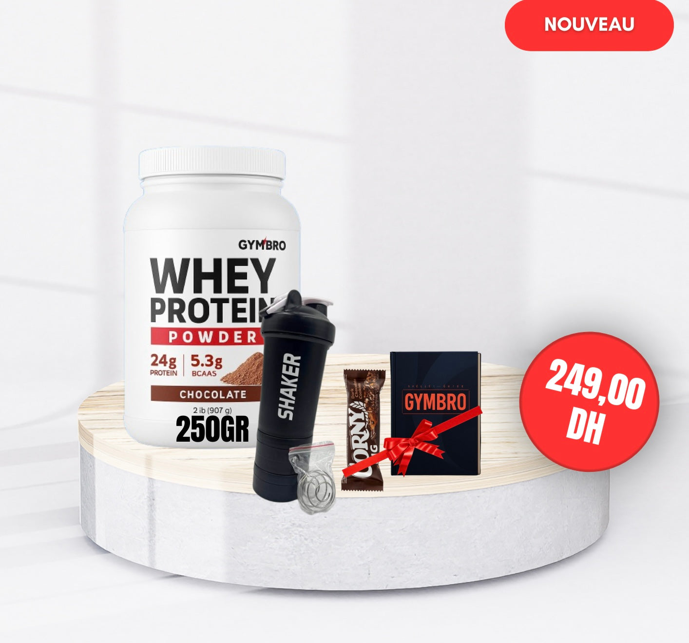 250G Whey Protein+ Shaker+ Granola Bar+Ebook