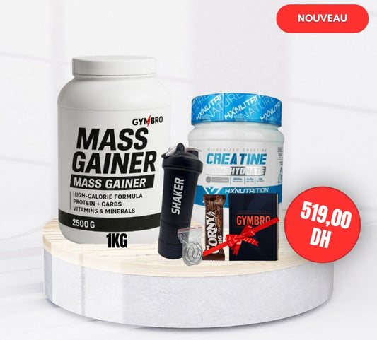 1KG Mass Gainer +1 Creatine Hx 300G+ Shaker+ Granola Bar+Ebook